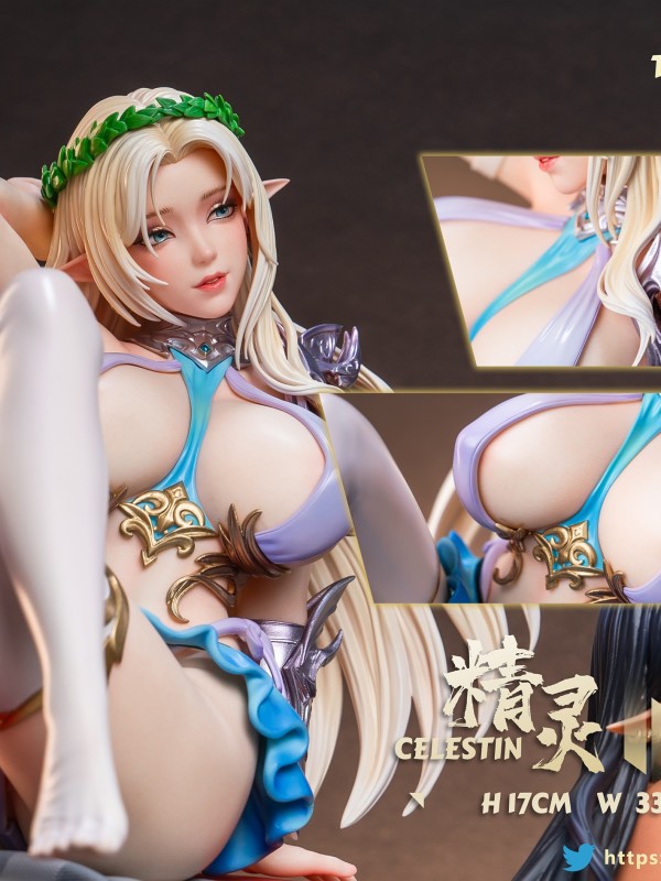 Dragon X POP Studio Twin Series 002 Kuroinu Olga & Elf Celestin Hot Sexy 1/4 Statue
